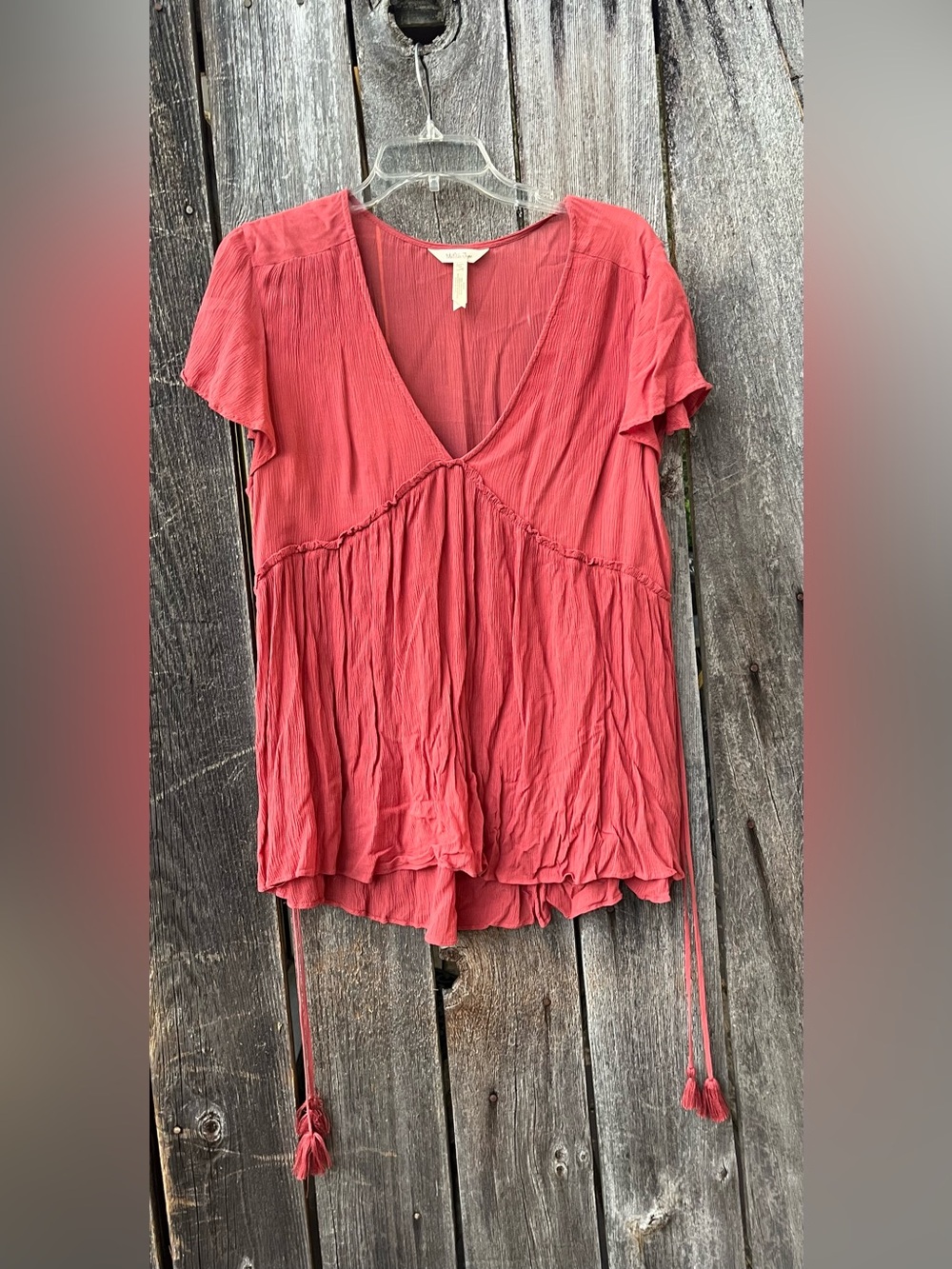 Matilda Jane Coral V-Neck Peasant Tunic
